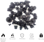 50 PCS Silicone Plugs Rubber Hole Plugs Rubber 1/8" 3/16" 1/4" 5/16" 3/8" Stopper for Round Holes Waterproof Hole End Covers Soft Flexible Stopper Sealing Plugs Pipe Holes Test Tube Plugs