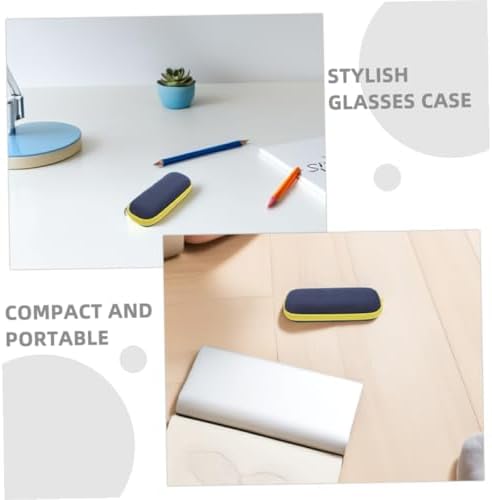 Didiseaon 6pcs Denim Eyeglasses Case Set with Zipper, Anti-pressure Eva Protective Glasses Travel Organizer for Students and Office Use
