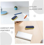 Didiseaon 6pcs Denim Eyeglasses Case Set with Zipper, Anti-pressure Eva Protective Glasses Travel Organizer for Students and Office Use