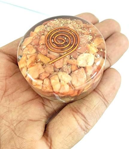 Jet Energized New Pink Moonstone Orgone Tower Buster Orgonite Piezo Electric EMF Protection Generator Frequency Ions Tested Cloud Chem Buster 40 Page Jet International Image is JUST A Reference
