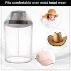 Funtery 12 Pcs Mosquito Head Mesh Face Fly Netting Hood Protecting Sun Fishing Hat with Net for Men Women(Black, Gray)