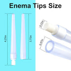 20 Pcs Enema Replacement Flexible Tips for Enema Kit with Connectors, Soft Enemas Attachment Backup Tips for Colon Cleansing PVC Comfortable Reusable Nozzle Enema Attachment