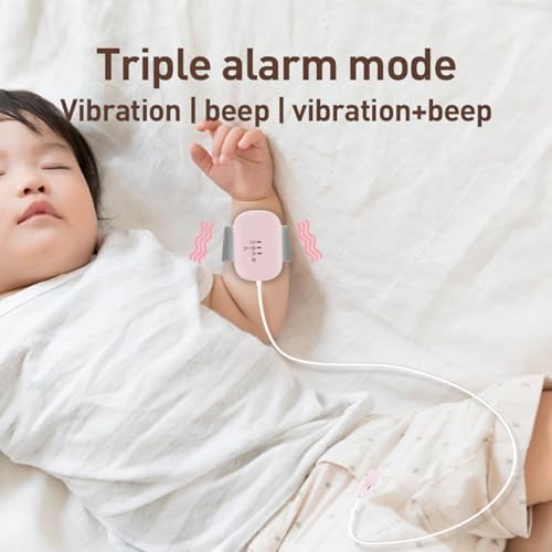 Bed Wetting Alarm for Kids, USB Rechargeable, Pee Alarms with Loud Sound & Strong Vibration, Potty Training for Boys Girls, Pink
