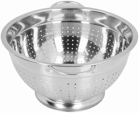 Stainless Steel Fruit Basket, Vegetable Washing Basket with Fine Holes for Kitchen, Large Capacity Drain (26cm)