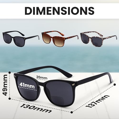 Yogo Vision Bifocal Reading Sunglasses Men Women Classic Retro UV400 Sun Readers Lightweight Outdoor Eyewear