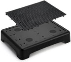 Lawei Mobility One Step Stool for Elderly/Adult, 3.5 Inch Plastic Platform Step Stool with Non-Slip Ribbed, Portable Wide Half Step Stools for Car, Bed, Stairs, Bathroom, Indoor Outdoor, Holds 400Lbs
