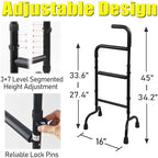 Adjustable Stand Assist for Elderly - 2-in-1 Standing Rail & Walking Cane with Anti-Slip Handle, 300lb Capacity - Ideal for Daily Living