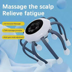 Head Massager, Electric Scalp Massager,Octopus Head Massagers Scalp,Electric Scalps Massagers with 10 Vibrating Points, 5 Modes and Smart Timing, Relieves Scalps Pressure