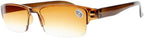 Men Women Half Rim UV Protection Tinted Lens Anti Reflective Sun Reading Glasses Sunglasses