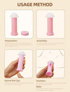 Mojobox Conception Aid Cup Auxiliary Device, Reusable Medical-Grade Insertion Applicator, Fertility Cup Accessory for TTC, Helps Reach Correct Cervical Position (Conception Cup Not Included) (Whtie)