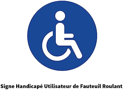 Pack of 4 Waterproof and UV Resistant Laminated Signage Vinyl Stickers for Wheelchair Users Disabled Car Toilet Door Chair – Pack of 4 (Diameter 5 cm)