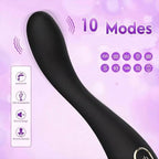 Handheld Electric Back Massager Waterproof, Compact & USB Rechargeable, 10 Powerful Modes for Full Body Muscle Relaxation (Black)