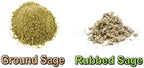 100% Natural Ground and Whole Sage Leaf Herb, Spice, Seasoning, Dried, Leaves, Chushed, Rubbed, Kosher Gluten-Free Non GMO (Whole Rubbed Sage, 4 oz)