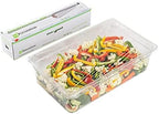 Restaurantware RW Base 18 Inch x 2000 Feet Cling Wrap 1 Roll Microwavable Cling Film - With Removable Slide-Cutter Clear Plastic Food Wrapping Film Securely Seal And Keep Food Fresh