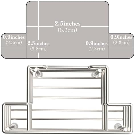 Linkidea Desktop Stainless Steel Razor Holder for Shower, Shaving Can Gel Storage Stand with Non-Slip Base, Compatible with Gillette Fusion ProGlide, Mach 3, Harry's 5 Blade (Silver)