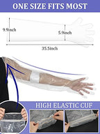 Sosation 50 Pcs Waterproof Arm Cast Cover for Shower Bath, Arm Cast Sleeve Protector, Adult Long Cast Bandage Protector Bag Covers for Shower Broken Wound Wrists Elbow(35.4 Inch)