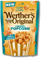 Werther's Original Popcorn Gift Duo - Classic Caramel & Salted Caramel - Pack of 2, 5.29 oz. Resealable Bags By Lyza's Sweets & Treats