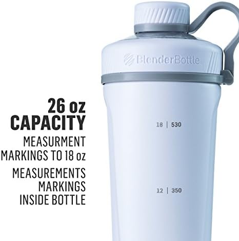 BlenderBottle Radian Shaker Cup Insulated Stainless Steel Water Bottle with Wire Whisk (26-Ounce) and BlenderBottle 2-in-1 Shaker Bottle and Straw Cleaning Brush