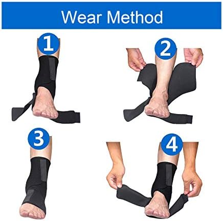 ZJchao Ankle Support Brace Orthopedic Ankle Stabilizer Foot Drop Brace Splint Hemiplegia Rehabilitation Training Tool for Plantar Fasciitis Achilles tendonitis Sprain(left)