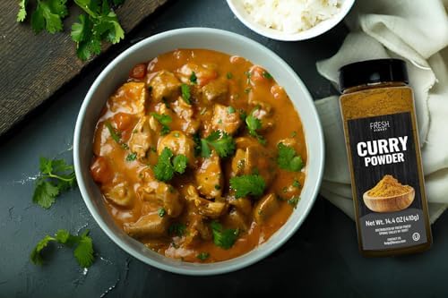 Fresh Finest Curry Powder - 14.46oz (410G) - Authentic Blend of Spices, Perfect for Culinary Adventures, Securely Packaged