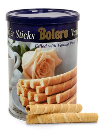 Bolero Vanilla Wafer Sticks, Large Tin