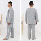 Zipper Patient Pants Patient Care Clothes, Paralysis Clothing, Incontinence Trousers Catheter Trousers, Easy to Wear and Take Off, Paralysis Long Time Bedridden Wheelchair(Size:M)