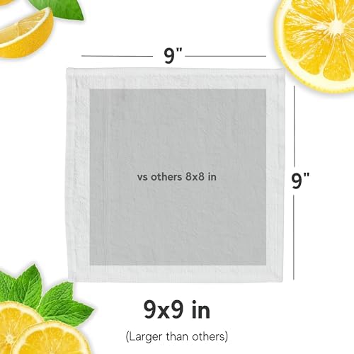 30 Hot or Cold Wrapped Moist Towels –9'' x 9" Moist Towelettes Individually Wrapped Scented Disposable Face & Hand –Pre-Moistened Hand Wipes Soft Refreshing, Travel, Spa, Restaurant- Citrus/Lemon