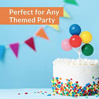 Oasis Supply Balloon Cluster Cake and Cupcake Topper, 5-Inch, Multicolored Reusable Plastic (8-Pack)