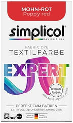 Simplicol Textile Paint Expert for Creative, Simple, Poppy Red 1703 Washing Machine or Manual Dyeing