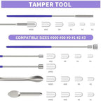 15Psc Filling Tools Tray Kit - Capsule Tamper Filler Maker Tool & Tray Holder - for Home & Lab Empty Gel Spoon Scoops Funnel Fill Size #000 00 0 1 2 3 Funnels