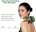 Neck Massager with Heat, 4D Deep Tissue Shiatsu Neck Massage Machine for Pain Relief, Electric Cervical Shoulder & Back Massager with Simulated Human Hand Kneading, Muscle Relaxation (Green)