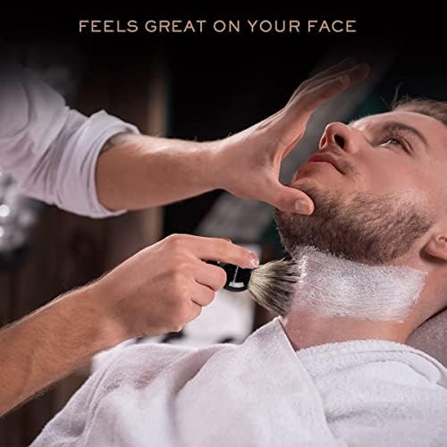 Perfecto 100% Original Pure Badger Shaving Brush, Engineered for The Best Gift For Him. All Methods, Safety Razor, Double Edge Razor, Straight Razor, Shaving Razor, Gift for Men