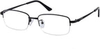 Reading Glasses Half Rim Readers Mens Womens Spectacles Eyewear Classic Black Frame