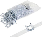 Heavy Duty Galvanized Wire Buckle for 1/2" Width Cord Strapping (Pack of 100)-Wire Buckles with Galvanized Coating