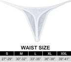 Men's See Through G-String Underwear Breathable G-back Underpanties Pouch Thong for Men