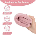 Neck Brace for Neck Pain and Support, Neck Support for Pain Breathable Cervicorrect Brace Adjustable Soft Silicone Foam, Cervical Collar for Sleeping, Relieving Spinal Pressure (Pink)