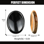 WHAL&YUNE Tiger Eye Obsidian Thumb Worry Stone for Anxiety, Healing Crystals Natural Oval Gemstone Meditation Reiki Balancing Accessories Gift for Stressed People- 1.8 inches