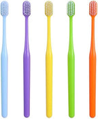 COMNICO 5 Pack Classic Manual Toothbrush Soft Bristles Clean Tooth Brush with Ergonomic Plastic Handle for Adults and Kids, Colorful