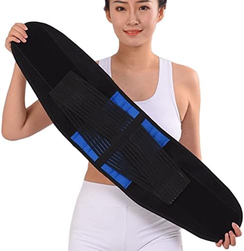 S-6XL Plus Size Lumbar Decompression Belt Lower Back Support Brace Men Women Waist Back Posture Corrector(Blue 6XL)