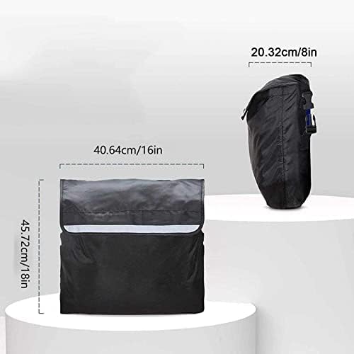 Wheelchair Bag, Polyester Electric Wheel Chair Pouch Portable Walker Backpack Storage Organiser with Reflective Strips for Seniors