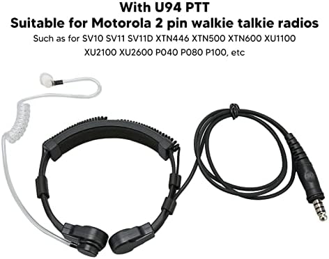U94 PTT Adapter,U94 PTT System Military Adapter Push to Talk for Radio Throat Microphone Headset Coiled Walkie Talkie Earpiece with U94 PTT for XTN600 SV22C SU220 XV2600 XU260