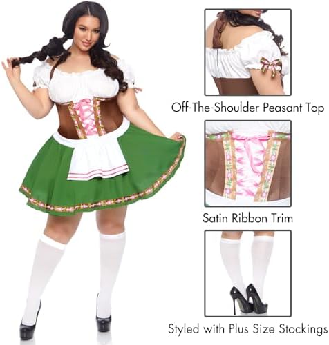 Leg Avenue Women's Gretchen Costume Dirndl Dress Oktoberfest Outfits Women