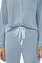 Cherrydew Women Bamboo Viscose Pajama Sets Super Soft Comfy Breathable Cooling Sleepwear Long Sleeve Button Down Loungewear