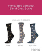 MeMoi Honey Bee Rayan Blend Crew Socks
