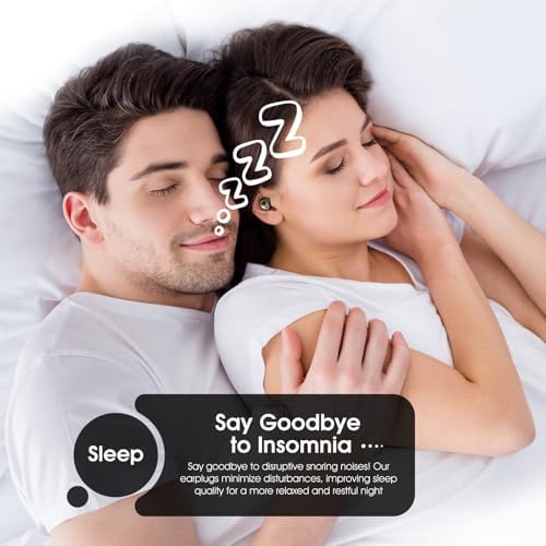 Ear Plugs for Sleeping, 95dB Silicone Ear Plugs for Noise Reduction, Reusable Sleeping Noise Cancelling Earplugs for Snoring, Concert & Shooting Ear Protection with 6 Eartips(Black)
