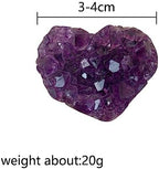 3-4cm Rough Uruguay Heart Shaped Amethyst Geode Cluster Crystals Stones Crystal Clusters Home Decoration Ornaments