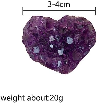 3-4cm Rough Uruguay Heart Shaped Amethyst Geode Cluster Crystals Stones Crystal Clusters Home Decoration