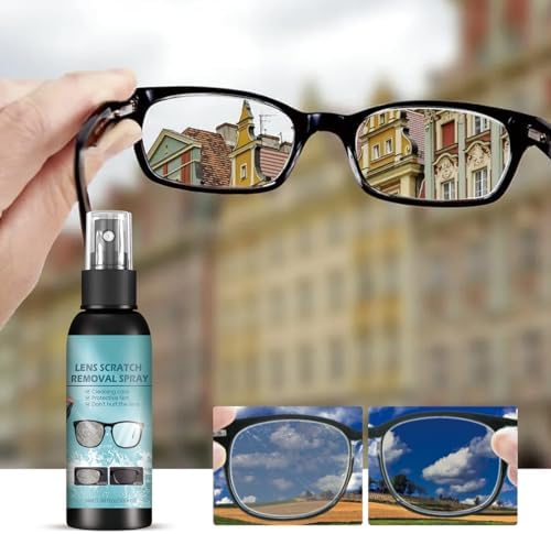 Lens Scratch Removal Spray 2 * 100 ml, Eye Glass Cleaners Spray, Eyeglass Cleaning Tools For Lenses Screens, For Eyeglasses, Sunglasses, Camera Lens, Screens, Smartphones, Tablets, Laptops