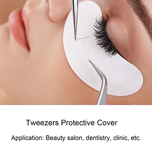 WNSC Non‑Slip Tweezers, Tweezers Reusable Tweezers Tip Cover Design Thickened Silicone Design for Eyelashes Grafting Tweezers