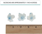 Global Sugar Art Hydrangea Blossom Sugar Cake Flowers, White and Blue, Unwired, 36 Count by Chef Alan Tetreault